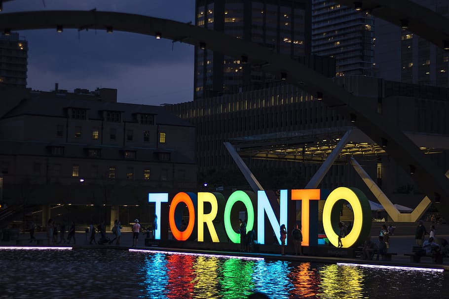 toronto, město, Kanada, konstrukce, městský, budova
