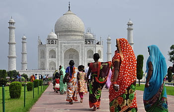 Taj Mahal, Indien, agra, die Architektur, Ausflug, Mausoleum, Tourismus, Frau, Menschen, Marmor, Kuppel