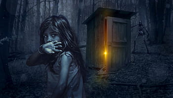 fantasy, gloomy, fear, gespenstig, weird, creepy, horror, composing, fog, night, forest