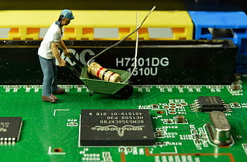 miniature, worker, creative, work, small, toys, security, funny, humorous, repair, figurine