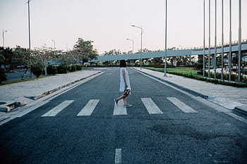 woman, girl, lady, people, walk, sidewalk, street, pedestrian, lane, path, style
