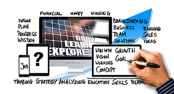 business, concepts, hand, write, presentation, monitor, concept, idea, strategy, company, development