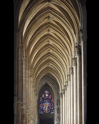 reims, katedrála, klenby, gotický, interiér, náboženství, architektura, kostel, oblouky, kaple