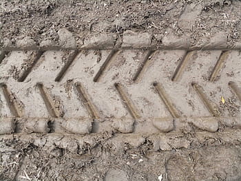 evidence, antique, steam-powered traction engine, imprinted, rain-soaked soil, antiques, heavy equipment, agriculture, steam, machinery, tracks