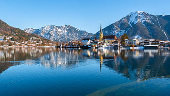 jezero, tegernsee, krajina, bavaria, rottach-egern
