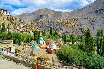 leh, ladakh, hory, kašmír, Indie, krajina, cestovat, Příroda, himalaya, nebe, modrý