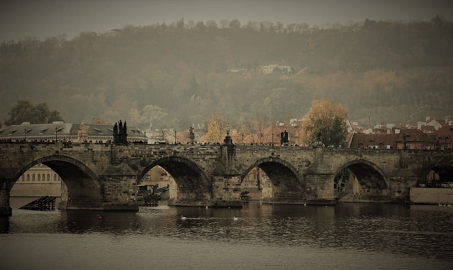 Praha, Česká republika, cestovní ruch, cestovat, řeka, panoráma, architektura, krajina, voda, Evropa, Karlův most
