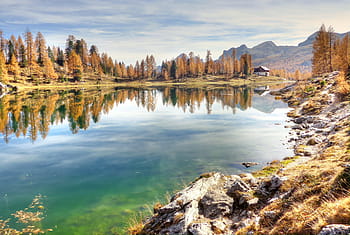 lago federa, bergsee, dolomity, krajina, vysokohorský, Příroda, jezero, Itálie, hory, alpské panorama, belluno