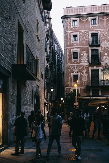 townhouse, barcelona, ​​spanyol, arsitektur, kota tua, kota, jendela, perjalanan, penglihatan, rumah, perumahan