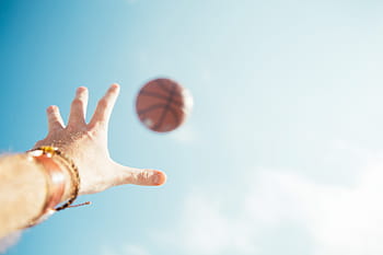 basketball, throw, clear, sky, background, 20-25 year old, adult, arm, athlete, athletic, fit