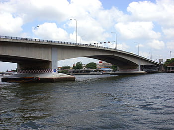 pinklao most, rozpětí, řeka chao phraya, Bangkoku, řeka, pinklao, chao phraya, thai, Thajsko