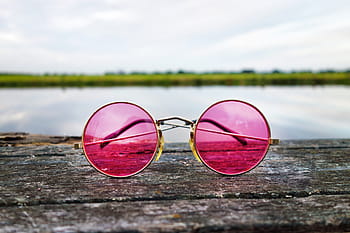 brýle, oko, objektiv, rám, růžové brýle, pohled, vidění, John Lennon, styl, móda
