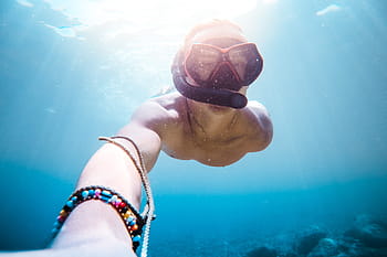 submarino, buceo, snorkel selfie, mar # 2, activo, saludable, estilo de vida, hombre, gente, mar, selfie