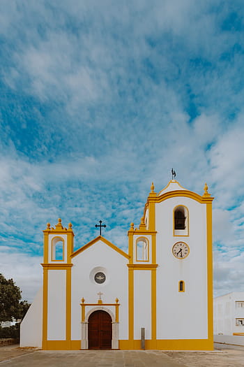 gereja, desa, luz, lagos, wilayah algarve, portugal, musim panas, cerah, agama, Eropa, bersejarah