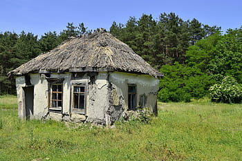 the ruins of the, old house, the abandoned, old, damaged, architecture, destroyed, village, wall, ukraine, travel