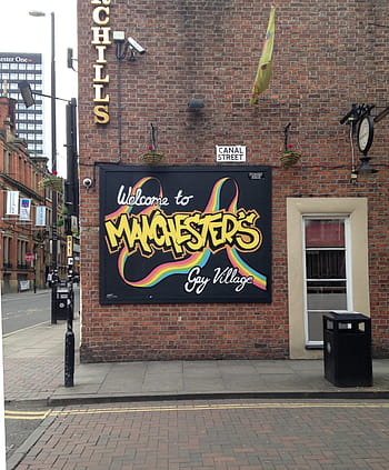 nástěnná malba, Manchester, slavný, gay, vesnice, gay vesnice, kanál ulice, lgbt, malovat, graffiti