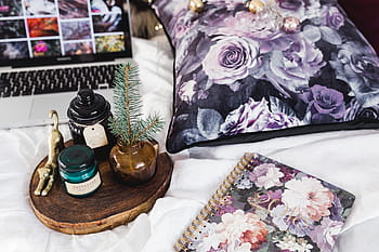 violet 2018 day planner, perempuan, bunga, notebook, bisnis, kalender, ungu, violet, agenda, perencana, 2018