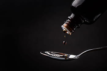 lék proti kašli, rozličný, nemocný, nemoc, lékařský, medicína