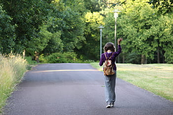 walking, away, park, walk, go