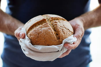 freshly baked bread, bake, baked, bakery, bread, fresh, hands, person