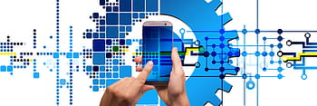 proměna, digitální, vizualizace, digitalizace, Ozubené kolo, práce, design, chytrý telefon, prst, dotek, chytrý