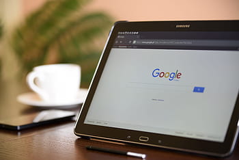internetový vyhledávač, tableta, samsung, galaxie, kancelář, pracovní stůl, moderní, technologie, podnikání, marketing, digitální