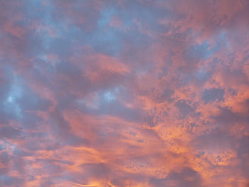 tramonto, sera, cielo, nuvole, umore, natura