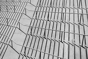 stairs, steps, concrete, architecture, railings, black and white