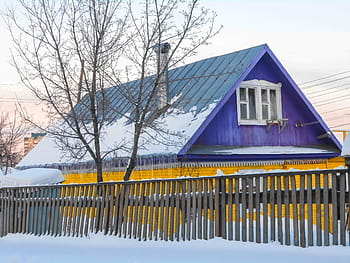 ufa, cabin, russia, outdoor, tree, cold, snowy, zing, shelter, white, russian