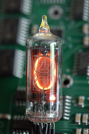 nixie, trubka, indikátor, vakuum, číslice, sklenka, elektronický, Zobrazit, zařízení, nula