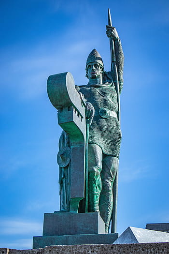 iceland, reykjavik, ingólfur arnarson, ingolfur, arnarson, arnarholl statue, arnarholl