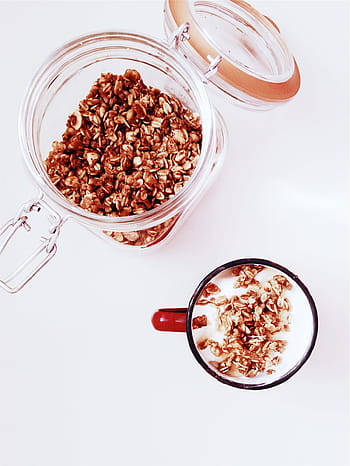 granola, ΠΡΩΙΝΟ ΓΕΥΜΑ, δημητριακό, σιτηρά, φλιτζάνι, δοχείο, γεύμα, γάλα, πρωί, γιαούρτι