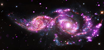 galaxy, collision, colliding, spiral, nature, space, gravity, lunar