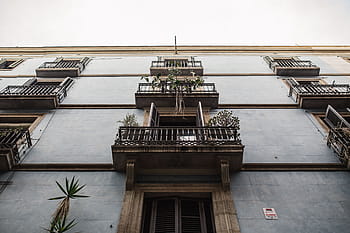 townhouse, barcelona, ​​spanyol, arsitektur, kota tua, kota, jendela, perjalanan, penglihatan, rumah, perumahan