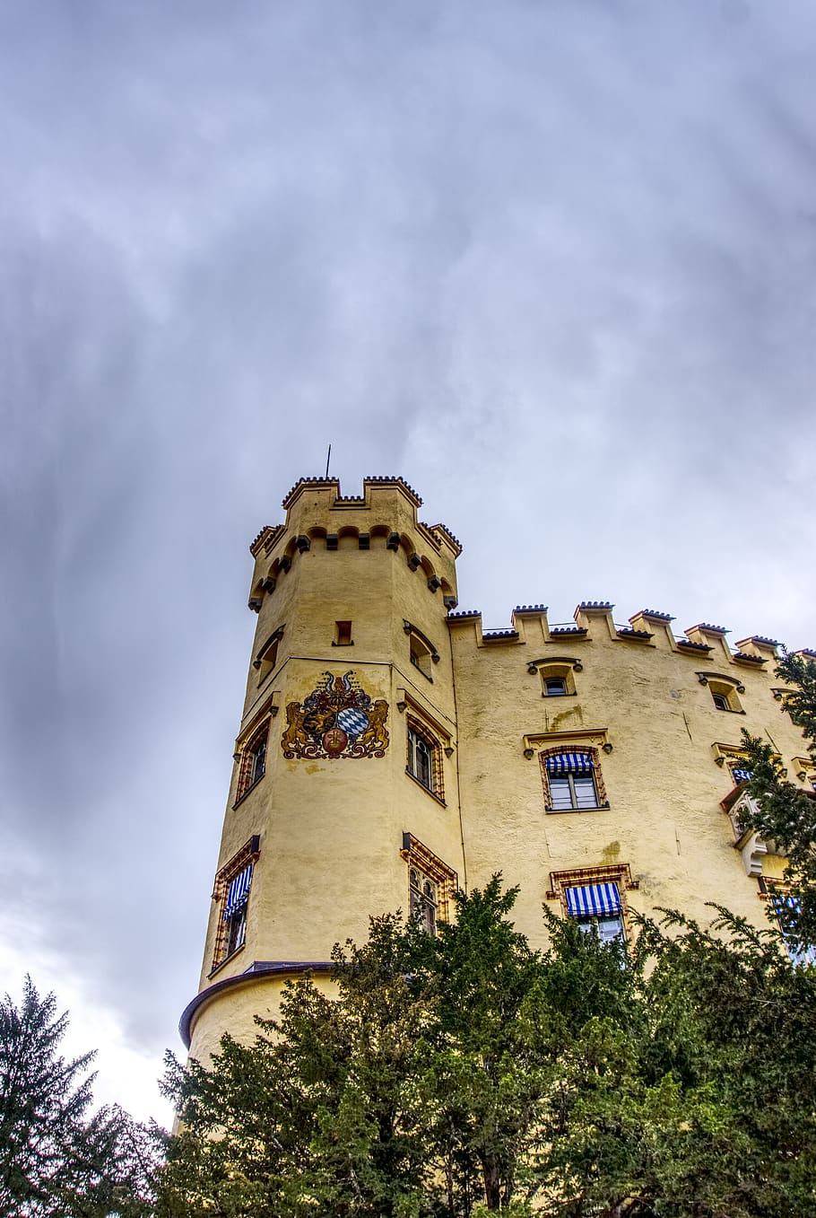 hohenschwangau, hrad, füssen, bavaria, Německo, barokní, pohádky, architektura, budova, historicky, Zajímavosti
