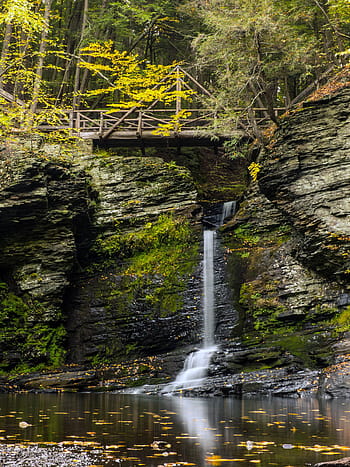 deer leap, falls, one, three, main, waterfalls, george, w., childs recreation site, dingmans ferry, pa