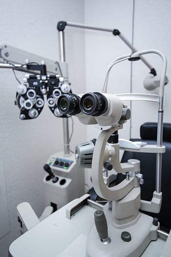 optometri, slit lampe, eksamen rom, øyelege, optometrist, medisinsk, doktor, oftalmologi, optiker, eksamen, undersøkelse
