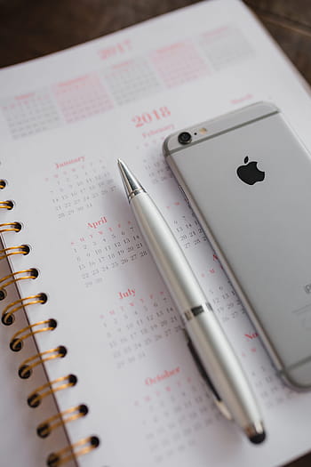 kalender merah muda, kalender, buku catatan, buku harian, catatan, meja