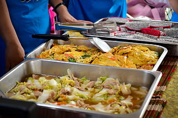 local, thai food buffet, food, healthy, vegetable, diet, background, organic, fresh, meal, table