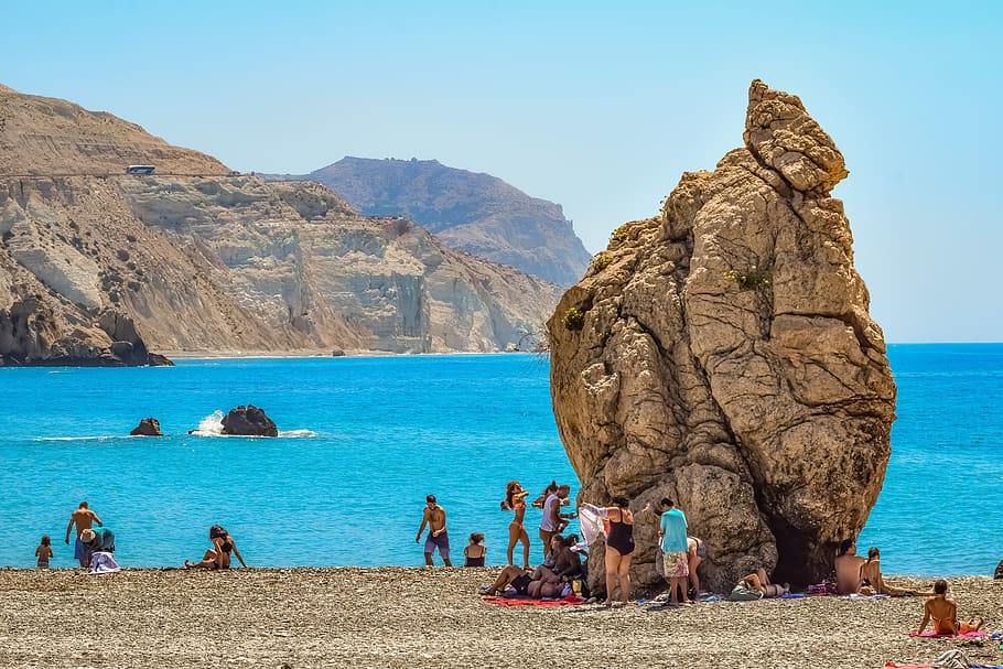 rock, sea, coast, beach, nature, landscape, summer, scenic, shore, tourism, petra tou romiou