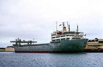 heavy, cargo ship, sea, crane, dock, freight, harbor, industrial, ocean, port, retro