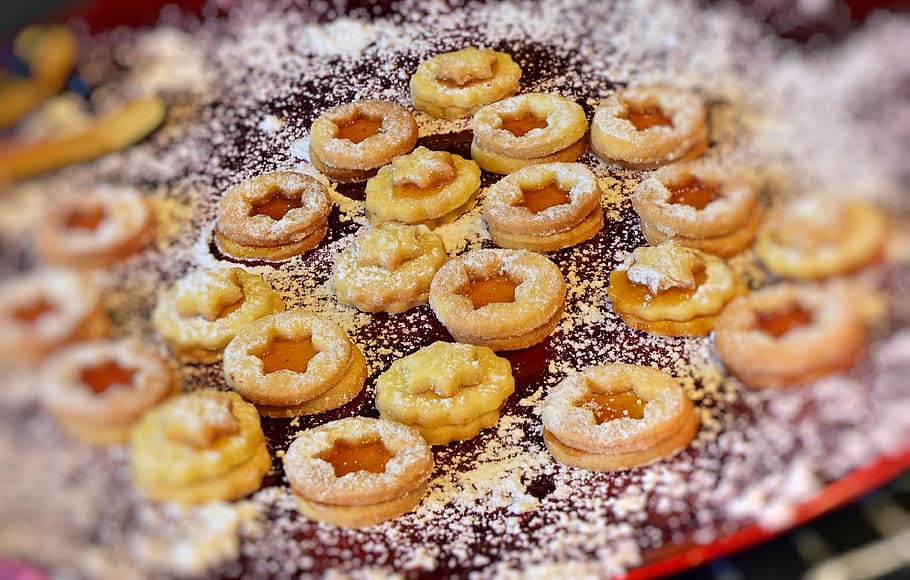 cookies, vánoční sušenky, cookie, vánoční cukroví, malé koláče, sladký, příchod, máslové sušenky, domácí výroba, prospěch z, moučkový cukr