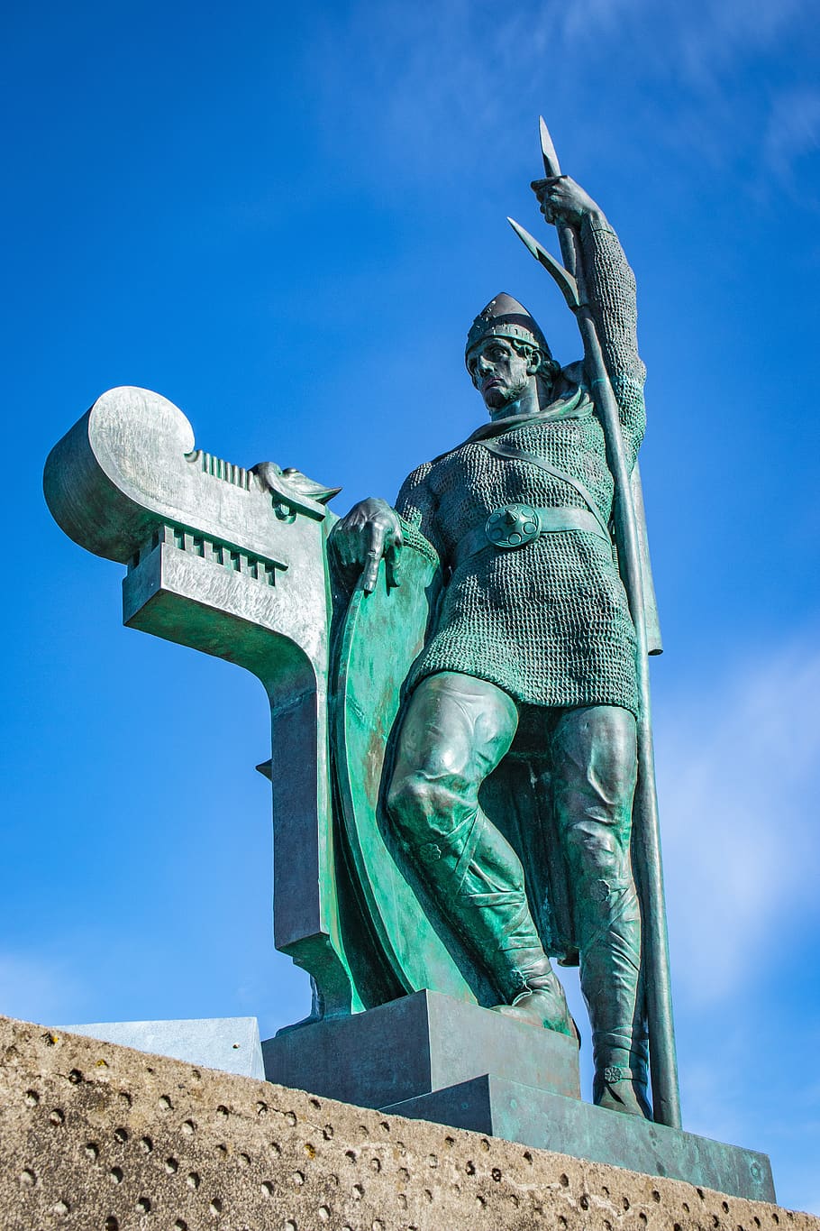 iceland, reykjavik, ingólfur arnarson, ingolfur, arnarson, arnarholl statue, arnarholl