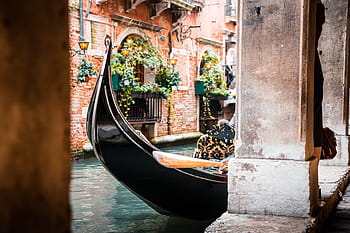 góndola de venecia, italia, arquitectura, barcos, canal, canal grande, europa, góndola, histórico, casas, antiguo