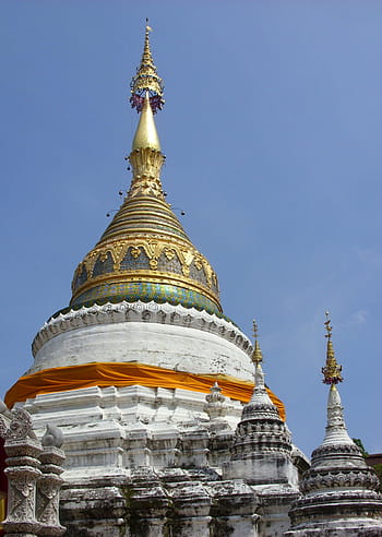 パゴダ、 チェディ、 ワットブッパラム仏教寺院、 仏、 仏教、 仏教徒、 タイ人、 タイ、 食べる、 ブッパラム、 チェンマイ