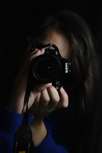 girl, camera, portrait, model, beautiful