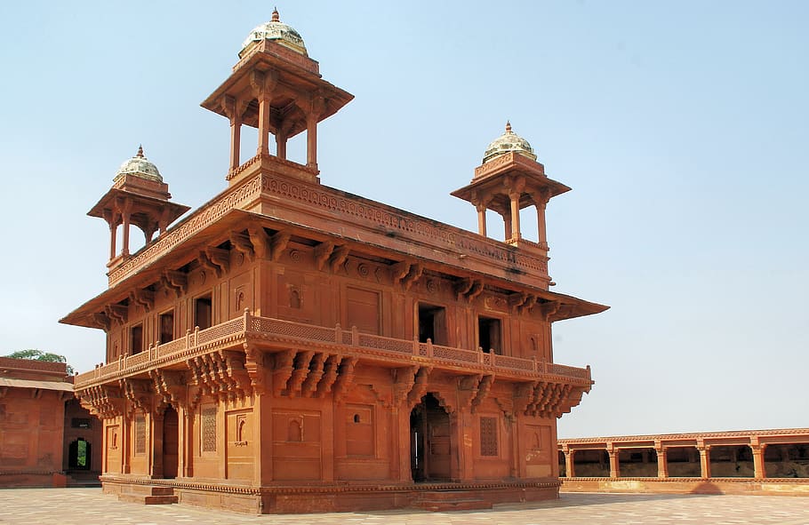 Indie, fatehpur-sikri, palác, pavilon, maharajah, červený pískovec, památník, architektura, Dějiny