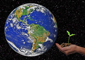 earth, globe hand, scion, hope, globe, climate protection, world, universe, ball, planet, ocean