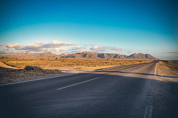 road, empty, landscape, highway, asphalt, travel, direction, street, route, dom, rural