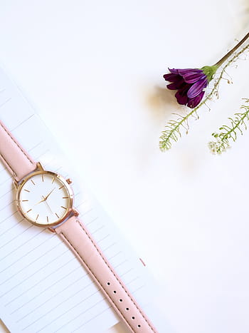 write, white space, flatlay, business, feminine, pink, simple, minimal, watch, self care, blog